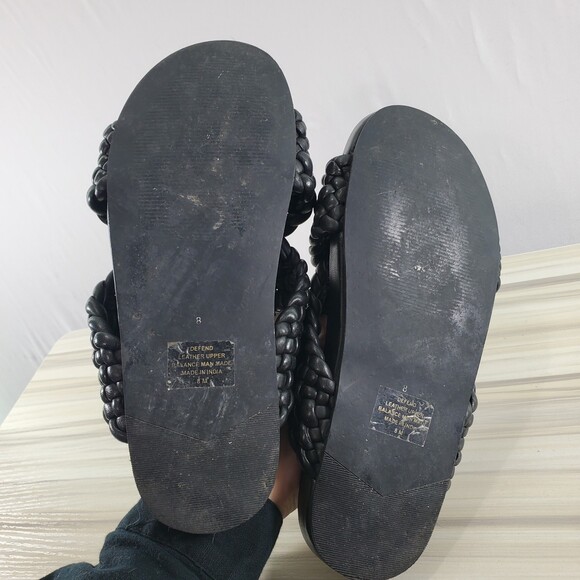 Sz 8 Charles David Defend Slippers Sandals Slip On Woven Braided Leather Slide - Picture 4 of 8